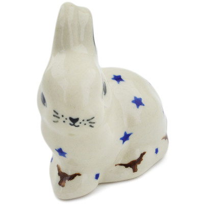 Polish Pottery Bunny Figurine 3&quot; Texas State