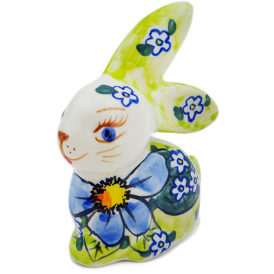 Polish Pottery Bunny Figurine 4&quot; Beautiful Dream UNIKAT