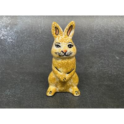 Polish Pottery Bunny Figurine 4&quot; Enchanting Elegance