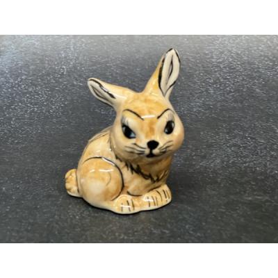 Polish Pottery Bunny Figurine 4&quot; Enchanting Elegance
