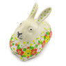 Polish Pottery Bunny Figurine 4&quot; Peaceful Periwinkle UNIKAT