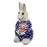Polish Pottery Bunny Figurine 5&quot; Flowers On The Lake