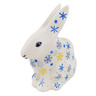 Polish Pottery Bunny Figurine 5&quot; Snow Is Falling