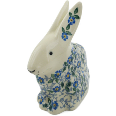 Polish Pottery Bunny Figurine 5&quot; Spring Vine
