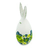 faience Bunny Figurine 6&quot; Green Wave