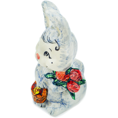 Polish Pottery Bunny Figurine 6&quot;