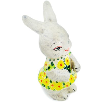 Polish Pottery Bunny Figurine 7&quot;
