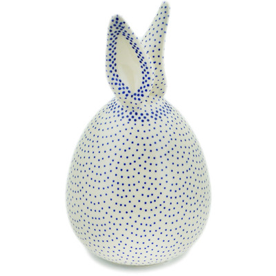 Polish Pottery Bunny Figurine 9&quot; Misty Blue UNIKAT