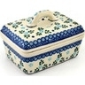 Polish Pottery Butter box Blue Alysum Patch