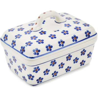 Polish Pottery Butter box Daisy Dots