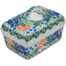 Polish Pottery Butter box Midnight Iris UNIKAT