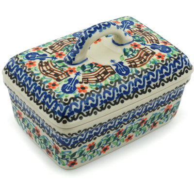 Polish Pottery Butter box Summer Song UNIKAT