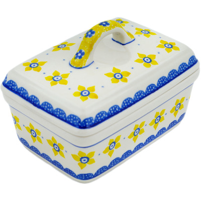 Polish Pottery Butter box Sunshine