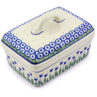 Polish Pottery Butter box Water Tulip