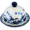 Polish Pottery Butter Dish 4&quot; Flowers At Dusk