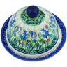 Polish Pottery Butter Dish 4&quot; Lakeside Blooms UNIKAT