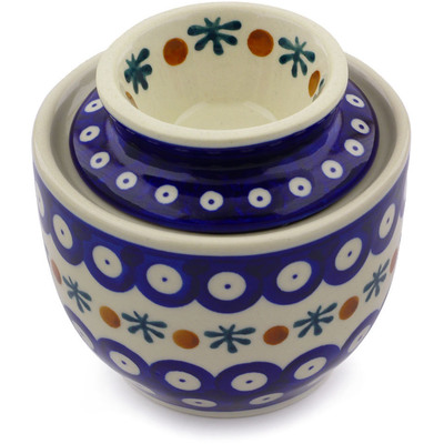 Polish Pottery Butter Dish 4&quot; Mosquito