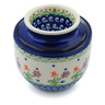 Polish Pottery Butter Dish 4&quot; Spring Flowers