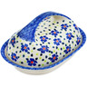 Polish Pottery Butter Dish 5&quot; Hope Flowes UNIKAT