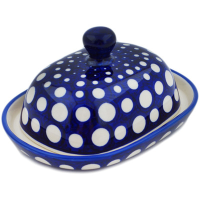 Polish Pottery Butter Dish 6&quot; Amplify UNIKAT