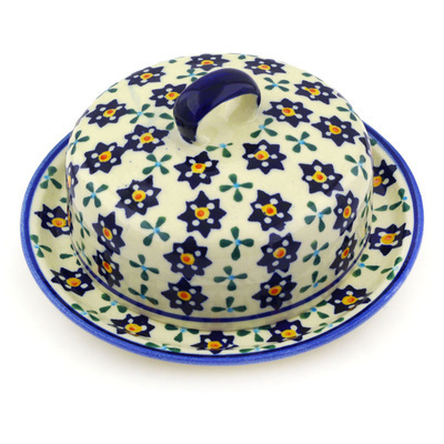 Polish Pottery Butter Dish 6&quot;