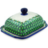 Polish Pottery Butter Dish 7&quot; Cobblestone Path UNIKAT