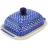 Polish Pottery Butter Dish 7&quot; Grecian Vines
