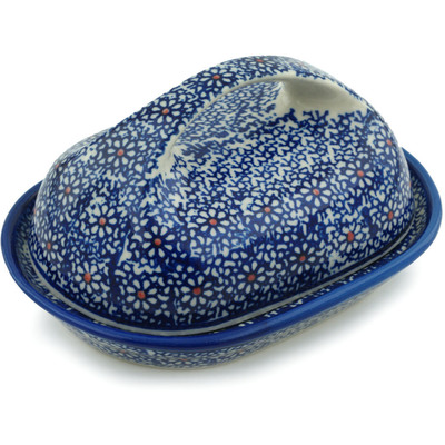 Polish Pottery Butter Dish 7&quot;