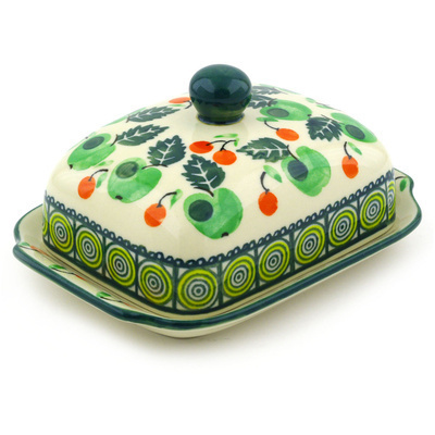 Polish Pottery Butter Dish 7&quot;