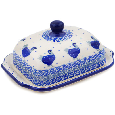 Polish Pottery Butter Dish 7&quot;