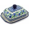 Polish Pottery Butter Dish 7&quot; Limeberry