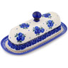 Polish Pottery Butter Dish 7&quot; Lovely Blueberries
