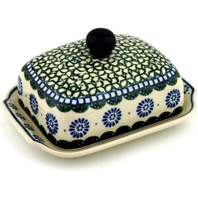 Polish Pottery Butter Dish 7&quot; Maia