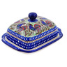 Polish Pottery Butter Dish 7&quot; Rooster Row UNIKAT