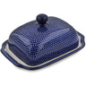 Polish Pottery Butter Dish 7&quot; Starry Night UNIKAT