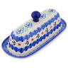 Polish Pottery Butter Dish 7&quot; Sweet Day