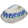 Polish Pottery Butter Dish 7" Tail Feathers