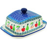 Polish Pottery Butter Dish 7&quot; Tooty Fruity