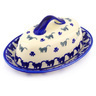 Polish Pottery Butter Dish 8&quot; Boo Boo Kitty Paws