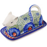 Polish Pottery Butter Dish 8&quot; Brilliant Butterfly Popp UNIKAT