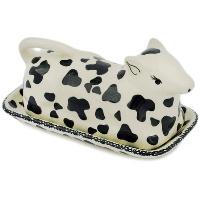 Polish Pottery Butter Dish 8&quot;