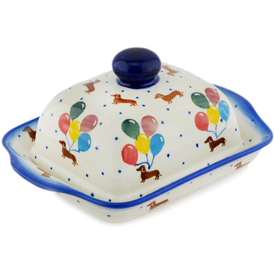 Polish Pottery Butter Dish 8"
