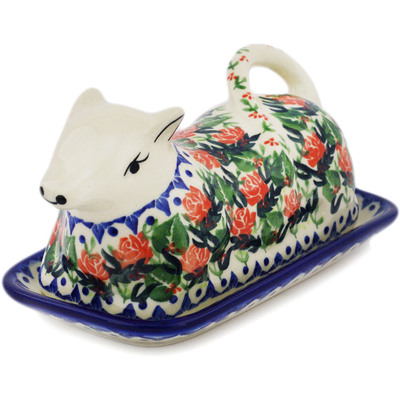 Polish Pottery Butter Dish 8&quot;