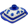 Polish Pottery Butter Dish 8&quot; Lovely Blueberries
