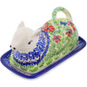 Polish Pottery Butter Dish 8&quot; Metamorphosis