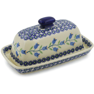Polish Pottery Butter Dish 8&quot; Sweet Dreams