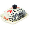 Polish Pottery Butter Dish 8&quot; Together Forever