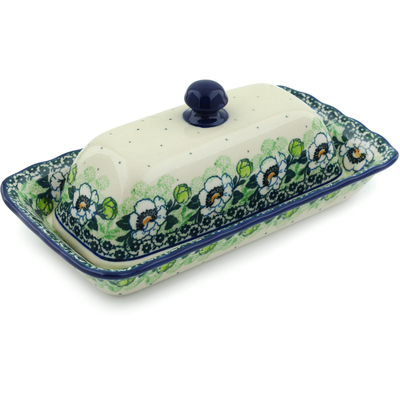 Polish Pottery Butter Dish 9&quot; Country Dream UNIKAT