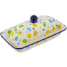 Polish Pottery Butter Dish 9" Egg Hunt