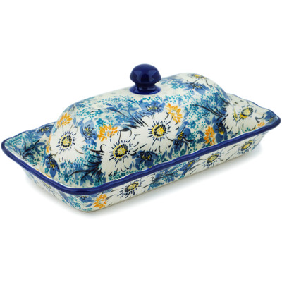 Polish Pottery Butter Dish 9&quot; Elegance UNIKAT